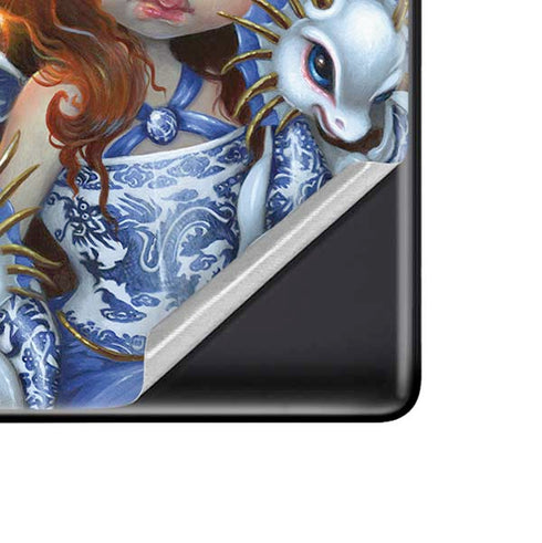 Fairy and Dragons with White and Blue Porcelain Wings by Jasmine Becket-Griffith Pixel Skins